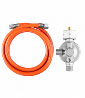 Regulator ciśnienia gazu i wąż 1,5m, na rynek polski, do butli 50 Kw GTX NEO Tools 90-083-6