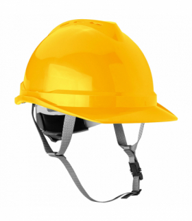 Hełm przemysłowy z paskiem podbródkowym, żółty GTX NEO Tools 97-220