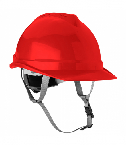 Hełm przemysłowy z paskiem podbródkowym, czerwony GTX NEO Tools 97-224