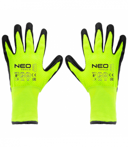 Rękawice robocze ocieplane, nylon powlekany lateksem, 4142X, rozmiar 8 GTX NEO Tools 97-613-8