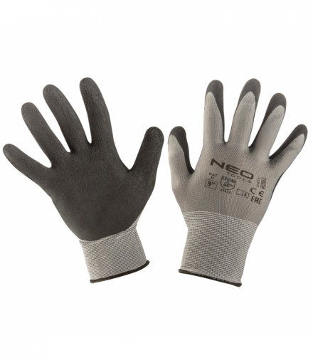 Rękawice robocze, poliester pokryty lateksem (foam), 3141X, rozmiar 9 GTX NEO Tools 97-617-9