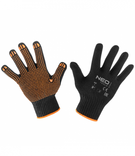 Rękawice robocze, bawełna i poliester, kropkowane, rozmiar 8 GTX NEO Tools 97-620-8