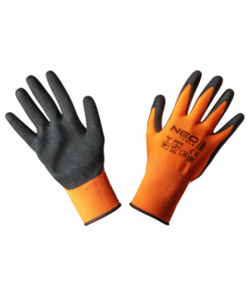 Rękawice robocze, poliester pokryty nitrylem (sandy),4131X, rozmiar 8 GTX NEO Tools 97-642-8