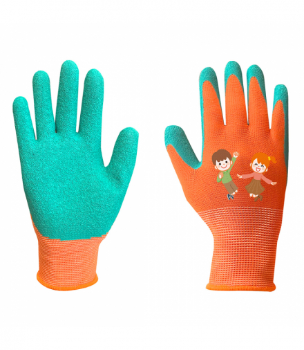 Rękawice robocze dla dzieci, poliester pokryty lateksem (crincle), rozmiar 3 GTX NEO Tools 97-644-3