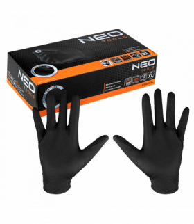 Rękawiczki nitrylowe, czarne, 100 sztuk, rozmiar XL GTX NEO Tools 97-691-XL