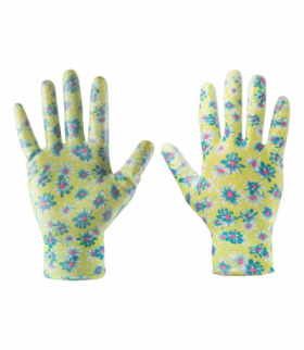 Rękawice ogrodowe pokryte nitrylem, wzór kwiatki, rozmiar 7" GTX VERTO 97H140