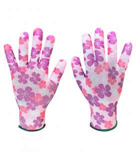 Rękawice ogrodowe , poliester, wzór kwiatki, rozmiar 9" GTX VERTO 97H148