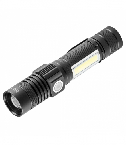 Latarka akumulatorowa USB 800 lm 2 w 1 CREE T6 LED GTX NEO Tools 99-033