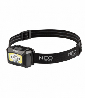 Latarka czołowa akumulatorowa USB 250 lm COB LED + czujnik ruchu GTX NEO Tools 99-073
