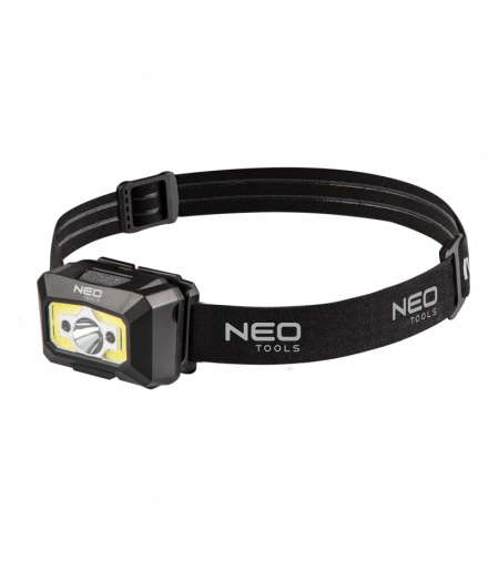Latarka czołowa akumulatorowa USB 250 lm COB LED + czujnik ruchu GTX NEO Tools 99-073