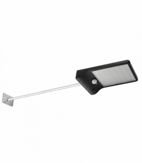 Lampa solarna uliczna + pilot SMD LED, z czujnikiem ruchu, 5W, 450 lm, barwa światła regulowana w zakresie 3000K-6000K, czas świacenia do 6 godzin, GTX NEO Tools 99-090