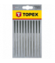 Pilniki iglaki do metalu, zestaw 10 szt. GTX TOPEX 06A020