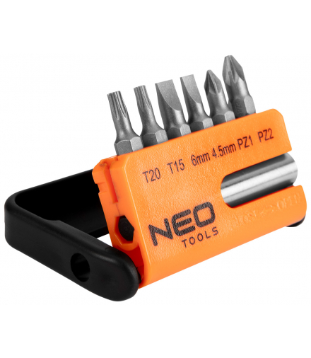 Końcówki wkrętakowe z uchwytem, zestaw 7 szt. GTX NEO Tools 06-101