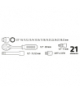 Klucze nasadowe 1/2", zestaw 21 szt. GTX TOPEX 38D642