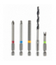 Zestaw Energy+ w walizce aluminiowej: wiertarko wkrętarka 2x18V/2.0Ah, 10 mm, zdejmowany uchwyt + 10 GTX GRAPHITE 58G022-PS15