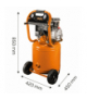 Kompresor olejowy pionowy 40l, 230V GTX NEO Tools 12K010