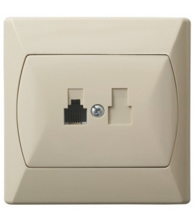 AKCENT GPT-1A/01 Gniazdo telefoniczne pojedyncze , BEŻOWY