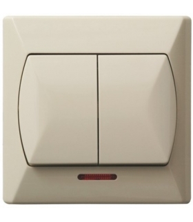 AKCENT ŁP-7AS/01 Łącznik żaluzjowy z podświetleniem pomarańczowym, BEŻOWY