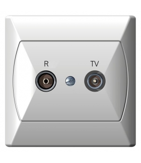 AKCENT GPA-10APZ/00 Gniazdo RTV zakończeniowe , BIAŁY