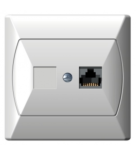 AKCENT GPK-1A/K/00 Gniazdo komputerowe pojedyncze, kat. 5e MMC, BIAŁY