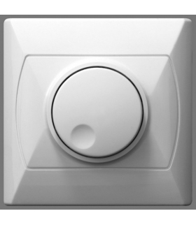 AKCENT ŁP-8AB/00 Ściemniacz przyciskowo-obrotowy przystosowany do obciążenia żarowego i halogenowego, BIAŁY