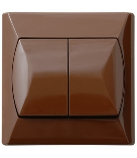 AKCENT ŁP-10A/24 Łącznik podwójny schodowy , BRĄZOWY