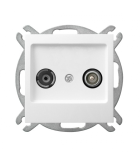 AS GPA-10GPZ/m/00 Gniazdo RTV zakończeniowe 10-dB , BIAŁY