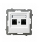AS GPK-2G/K/m/00 Gniazdo komputerowe podwójne, kat. 5e MMC, BIAŁY