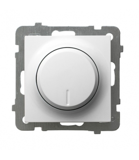 AS ŁP-8G/m/00 Ściemniacz przyciskowo-obrotowy przystosowany do obciążenia żarowego i halogenowego, BIAŁY