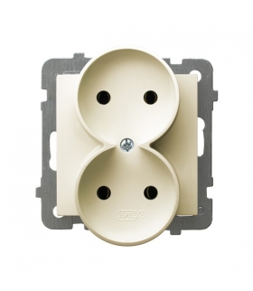 AS GP-2GR/m/27 Gniazdo podwójne , ECRU