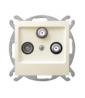 AS GPA-G2S/m/27 Gniazdo RTV-SAT z dwoma wyjściami SAT , ECRU