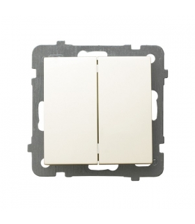 AS ŁP-9G/m/27 Łącznik schodowy + jednobiegunowy , ECRU