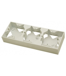 AS PNP-3G/27 Puszka instalacyjna do serii As potrójna, ECRU