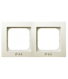 AS RH-2G/27 Ramka podwójna do łączników IP-44 , ECRU