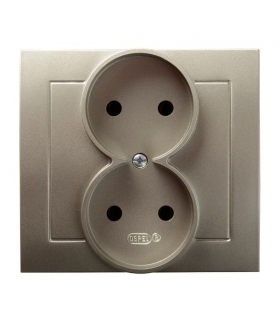 AS GP-2G/45 Gniazdo podwójne , SATYNA LIGHT