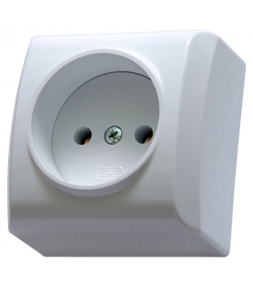 BIS GN-1B/00 Gniazdo pojedyncze , BIAŁY