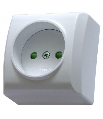 BIS GN-1BP/00 Gniazdo pojedyncze z przesłonami torów prądowych, BIAŁY