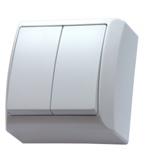 BIS ŁN-2B/00 Łącznik dwugrupowy świecznikowy , BIAŁY