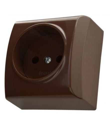 BIS GN-1B/24 Gniazdo pojedyncze , BRĄZOWY