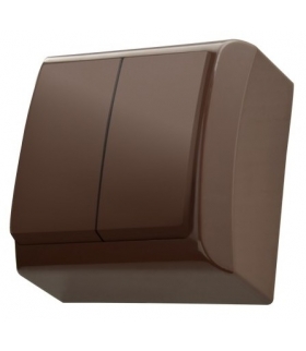 BIS ŁN-2B/24 Łącznik dwugrupowy świecznikowy , BRĄZOWY