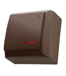 BIS ŁN-3BS/24 Łącznik schodowy z podświetleniem pomarańczowym, BRĄZOWY