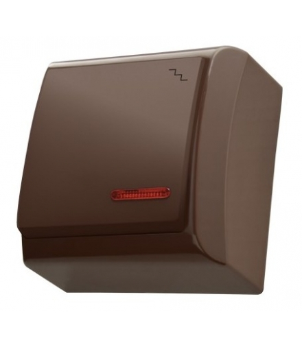 BIS ŁN-3BS/24 Łącznik schodowy z podświetleniem pomarańczowym, BRĄZOWY