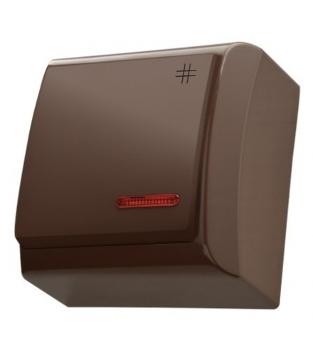 BIS ŁN-4BS/24 Łącznik krzyżowy z podświetleniem pomarańczowym, BRĄZOWY