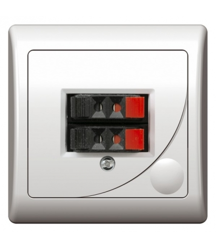 EFEKT GG-2F/00 Gniazdo głośnikowe podwójne , BIAŁY