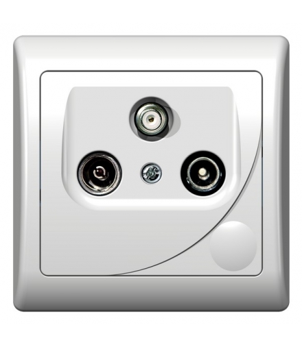 EFEKT GPA-FSP/00 Gniazdo RTV-SAT przelotowe , BIAŁY