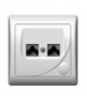 EFEKT GPK-2F/K/00 Gniazdo komputerowe podwójne, kat. 5e MMC, BIAŁY