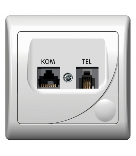 EFEKT GPKT-F/K6E/00 Gniazdo komputerowo-telefoniczne, kat. 6 ekranowane MMC, BIAŁY