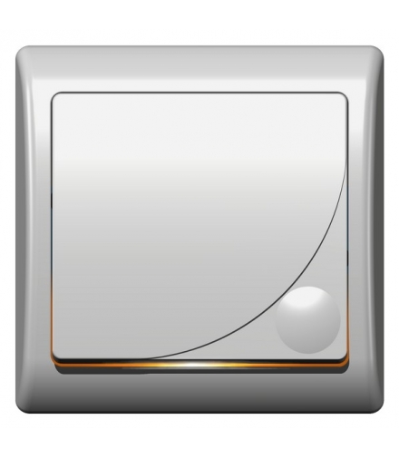 EFEKT ŁP-1FBS/00 Łącznik jednobiegunowy z podświetleniem pomarańczowym, BIAŁY