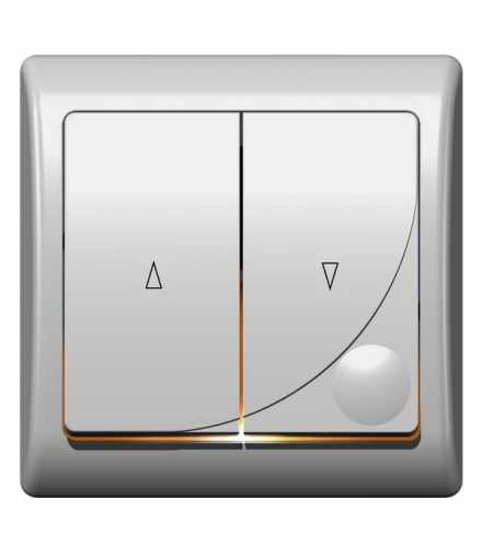 EFEKT ŁP-7FBS/00 Łącznik żaluzjowy z podświetleniem pomarańczowym, BIAŁY