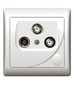 EFEKT GPA-F2S/00 Gniazdo RTV-SAT z dwoma wyjściami SAT , BIAŁY